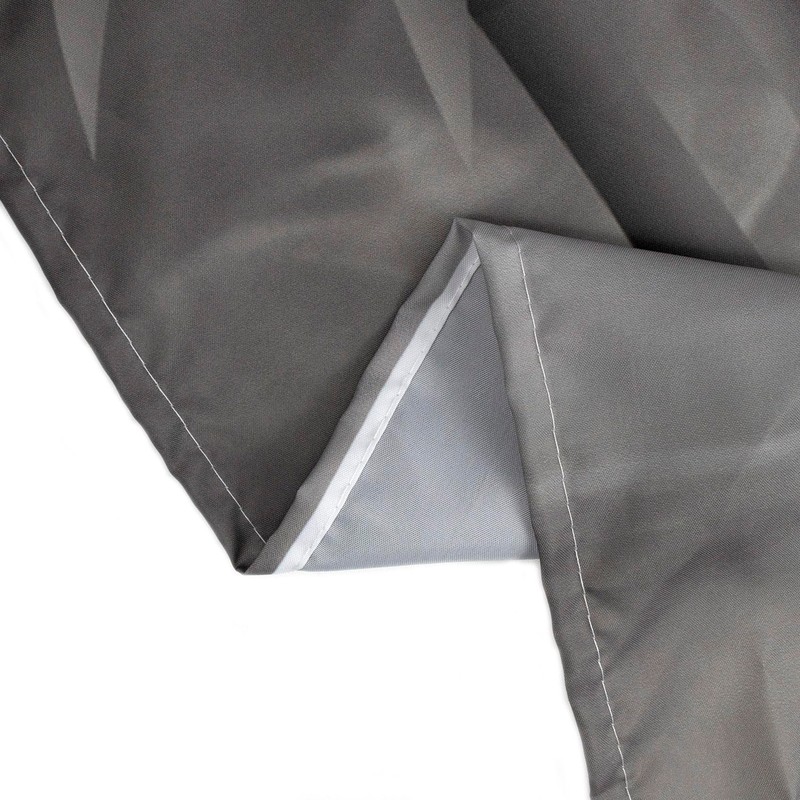 LB Zen Spa Shower Curtain Grey Bamboo Stone with Teal
