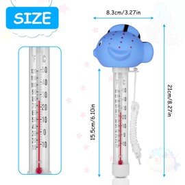 OFFCUP Floating Pool Thermometer, Floating Water Thermometer, Water Temperature Thermometer Floating Thermometer Swimming Pool Thermometer for All Outdoor & Indoor Swimming Pools (Puffer Fish)