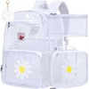 KLFVB 3PC Clear Bookabag for Girls, See Through School Bag