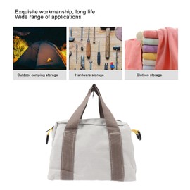 Portable Wide Mouth Tool Bag with Large Capacity, Wear Resistant for Electricians, Plumbers, Mechanics, Woodworking (12 Inch)