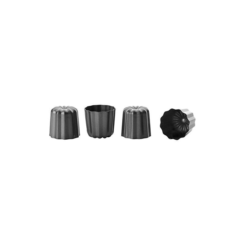 Ibili Canele Mould Set Moka 6 cm 4 Pieces, rolled