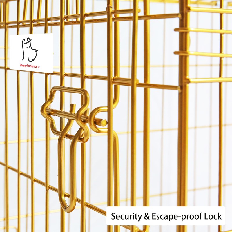 Piivos Dog Crate 30 Inch, Copper Gold Dog Kennel |