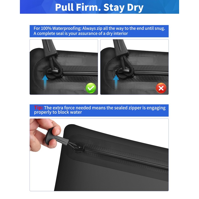 TUNROP IPX8 Waterproof Document Bag: Submersible 1M / 30 Min