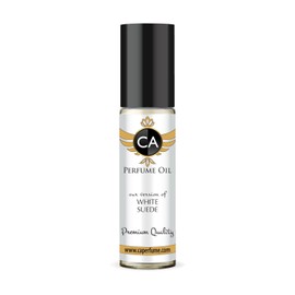 CA Perfume Impression of White Suede for Women Eau De Parfum Floral Woody Musk Scent Long Lasting Perfumes for Women Travel Size TSA Ready for Day and Night Wear 0.33 Fl Oz 10ml