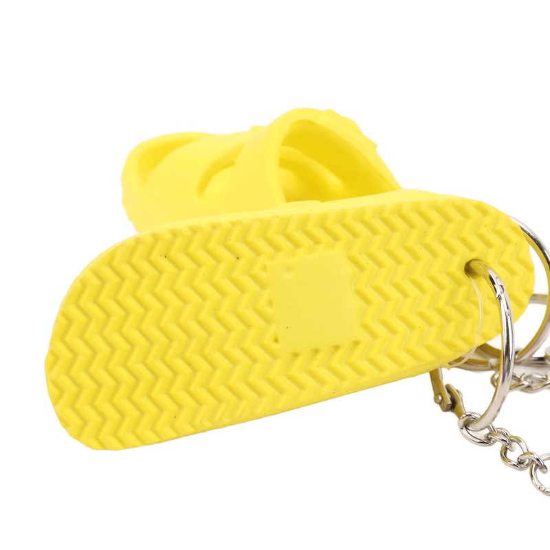 3 Pairs Slipper Keychain Silicone Multifunctional Key Chain Key Ring