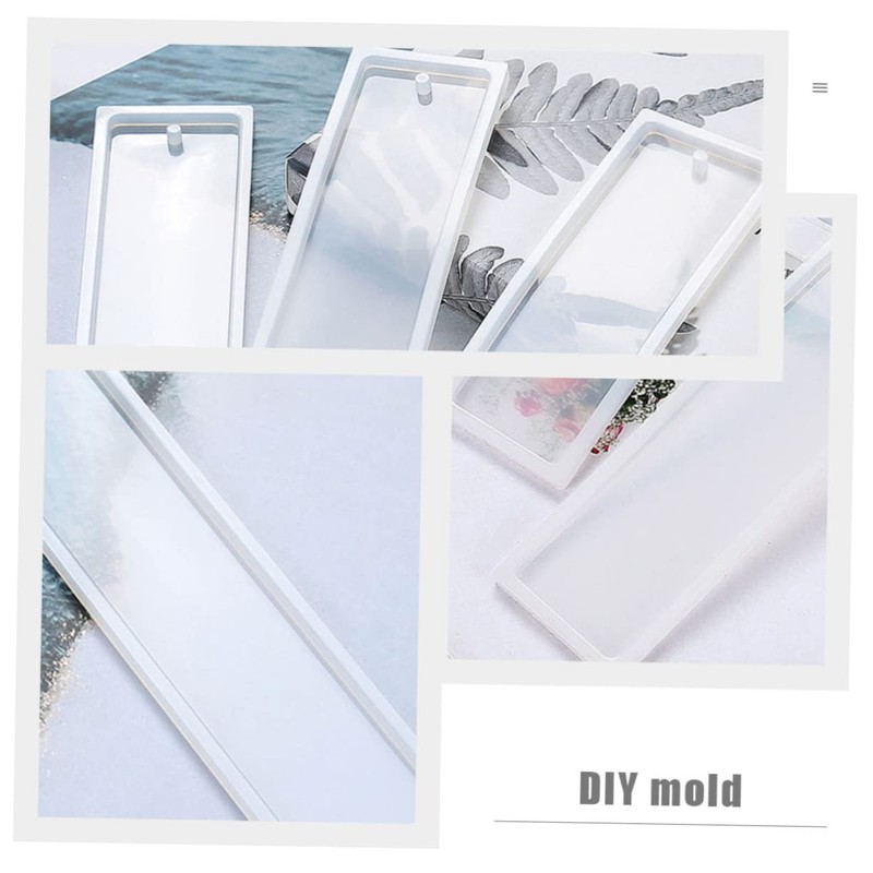 OHPHCALL 8Pcs Bookmark Mold for DIY Crafting Rectangular Epoxy Bookmark