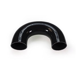 System1 Designs 2.5" Inch Silicone Black Coupler 3 Layers of Polyester Reinforcement Suitable High Level U 180 Degree Soft Hose Turbo Pipe Air Intercooler Piping