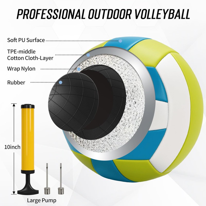 2025 Outdoor Professional Volleyball Net Set for Backyard Beach with