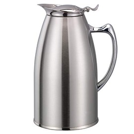 Service Ideas WP1SA Water Pitcher, Foam insulated, Stainless Steel, Satin Finish, 1L