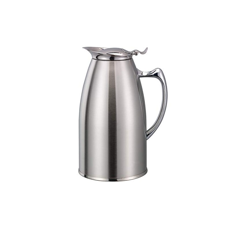 Service Ideas WP1SA Water Pitcher, Foam insulated, Stainless Steel, Satin