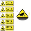 5 Pack stcky CCTV in Operations, Stickers for Windows Yellow