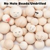 PH PandaHall 53 pcs 3 Sizes Wood Craft Balls, 20mm