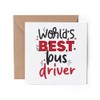 1 x World's Best Bus Driver Greeting Card - Work