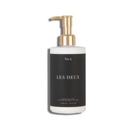 Les Deux Fragrances Ultra Hydrating Body Lotion for Dry Skin - Moisturizing SKIN MOISTURIZER with Shea Butter, Jojoba Oil, Aloe - All Day Hydration (10 Fl OZ, No 2 - Amber, Saffron, Sandalwood)