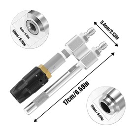 Tip M5 Twist Nozzle, Long Range Soap Washing 3-7 GPM 1000-6000Psi, 1/4in Fast Connect for Ladder Saver, Stainless steel material