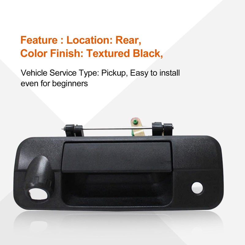 Perfit Liner Tailgate Handle Latch - with Keyhole & Camera