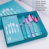 Rainbow Silverware Set, Kitiok 20 Piece Stainless Steel Flatware Set
