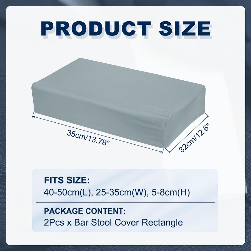 sourcing map Bar Stool Cover Rectangle, Stretch Washable Saddle Counter