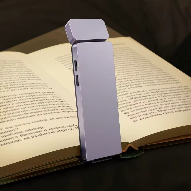 USB-C Rechargeable Clip-On Book Light, 3 Color Temperatures & 5
