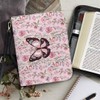Coldinair Pink Butterfly Leather Bible Covers for Study Bibles Floral