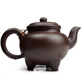 Yxhupot Teapot Chinese Gongfu Tea 20oz/600ml Zisha Clay Classical Tripod Pot Zini for Loose Tea