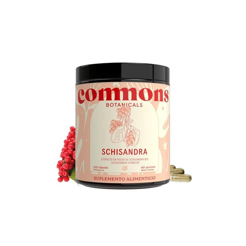 Commons Hongos Adaptógenos - Hongo de Baya Schisandra 120 Cápsulas