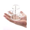 QWORK Round Acrylic Products Display Riser Stands, 3 Tier Jewelry