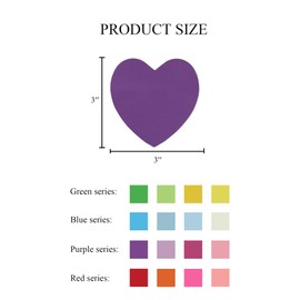 1200 Sheets 3X3in (76 * 76mm) Heart Shape Sticky Notes Set, Colourful Heart Post It Notes, for Office School Home | 75 Sheets/Pad (16 Pad)