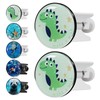 Kurkip 2 x Universal Adjustable Sink Plug 40mm White Dinosaur