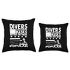 Scuba Diving Mask Pun Funny Scuba Diver Throw Pillow