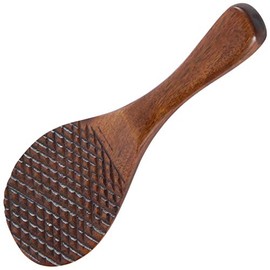 Yamashita Kogei 262110 Rice Spoon, Brown, W 2.5 x D 7.9 inches (6.3 x 20 cm), Wooden, Lacquered
