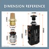 Innfeeltech 1 Pcs Air Hand Lever Operated Valve 5 Way