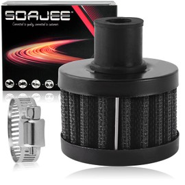 SOAJEE 12mm 0.47 Inch Universal Black Air Filter for 196cc 212cc GX160 GX200 168F 5.5HP 6.5HP Engine CT200U CT200U-EX Mini Bike Go kart MB200 BAJA Warrior