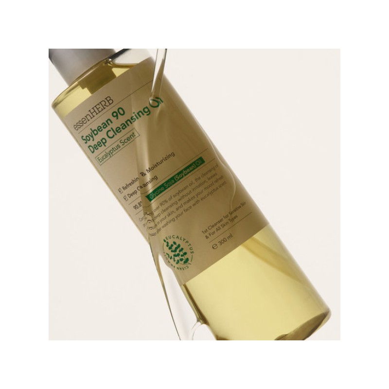 Essence Herb 에센허브 소이빈90 딥클렌징오일 유칼립투스 300ml Essenhurb Soybean 90