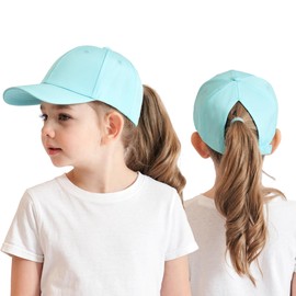 3-8 Years Children's Baseball Cap with Ponytail for Girls Boys Adjustable UV Protection Summer Hat Golf Visor Hat Junior Tennis Cap Peaked Cap Baseball Cap Sun Visor Hat Summer Hat Sun Hat, blue, Unit