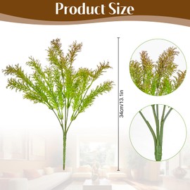 4PCS Small Fake Plants Decor - RAINFLOW Fake Flowers for Decoration Fall Decorations for Home Backyard Front Porch Decor Yard Decorations Outdoor Decor Indoor Plants Artificial Greenery Stems 13.1IN