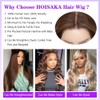 HOISAKA 13x4 Lace Front Wigs Human Hair Chocolate Brown Body