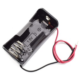 SDTC Tech 2-Pack 1x C Cell Battery Holder 1.5V C Size Battery Case Box with Wire Leads
