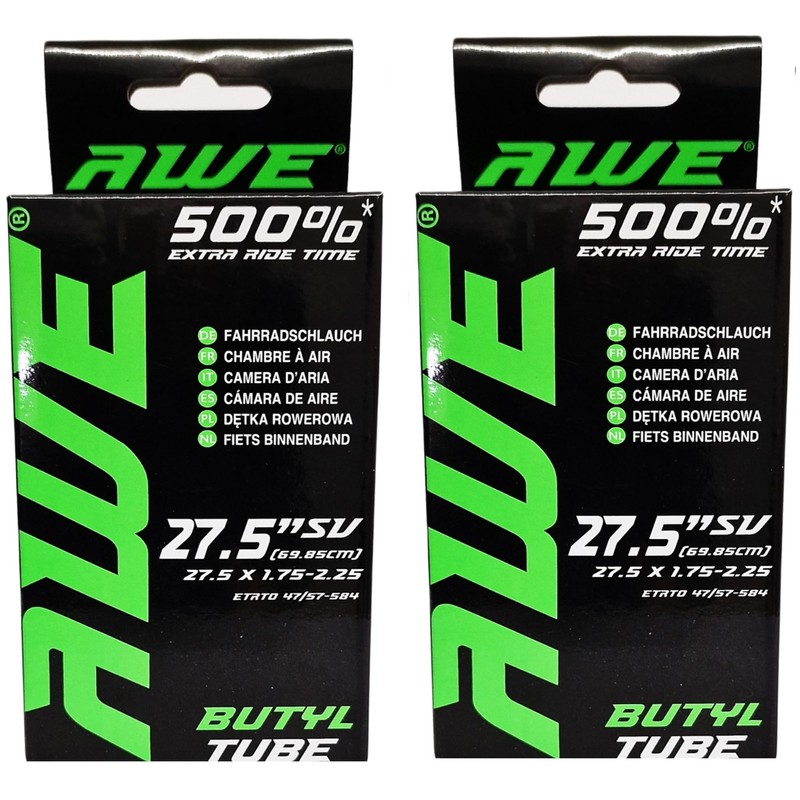 2 X AWE Butyl Rubber 27.5 Inch Inner Tube 500%*