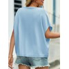Saodimallsu Womens Summer Oversized Cardigans Batwing Short Sleeve Lightweight Button