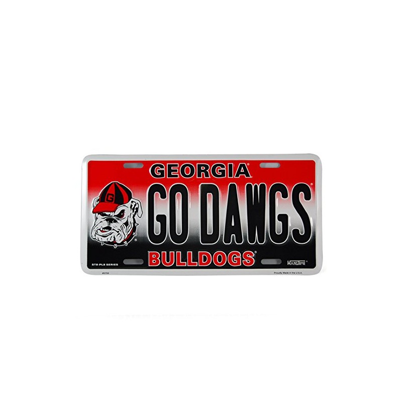 Georgia Bulldogs Logo GO DAWGS License Plate Wall Tag