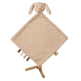 Nattou Teddy - DouDou Maxi Bunny Comforter, Soft Cuddly, Baby and Infant Plush, Soother Attachment, Beige