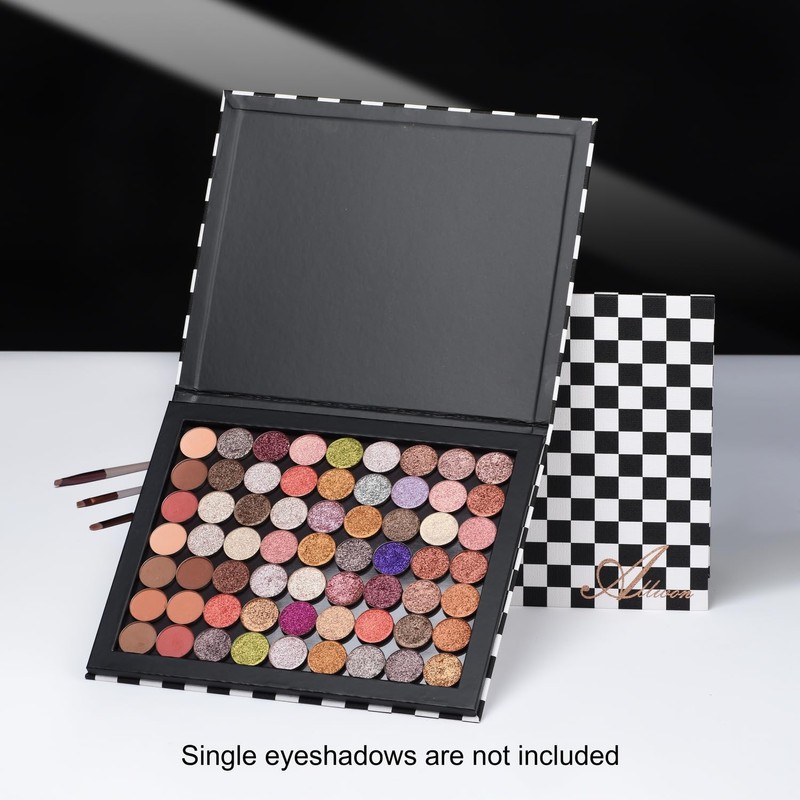 Allwon Extra Large Magnetic Palette Checked Black Empty Makeup Palette