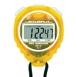 ACCUSPLIT Pro Survivor - A601X Stopwatch, Clock, Extra Large Display (Lemon)