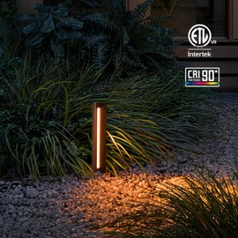 LEONLITE 5CCT Low Voltage Pathway Lights, 7W 12-24V LED Landscape Lighting for Yard Sidewalk, IP65 Path Light, Die-Casted Aluminum, 1800K/2700K/3000K/4000K/5000K, ETL, Oil Rubbed Bronze, Pack of 4