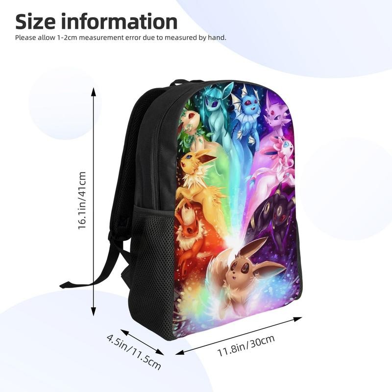 Eevee Family Backpack Travel Laptop Backpack for Men and Women