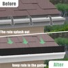 Memrita 4 Pcs Gutter Valley Splash Guards Roof Rain Diverter,Aluminum