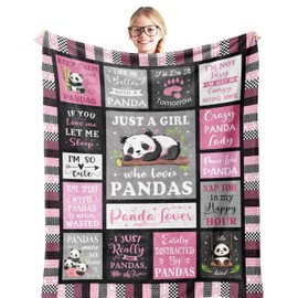 Nicetous Panda Blanket, Panda Gifts for Girls/Women, Pandas Lover Gifts Throw Blanket 50x40in
