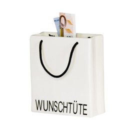 Casablanca Wish Fulfiller Money Box - Piggy Bank 18th Birthday Girl Till Money Saving Pot Money Box - Porcelain 13 x 5 x Height 14 cm