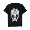 Aztec Warrior Queen Blackwork Tattoo Flash T-Shirt